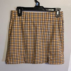 Aeropostale Yellow Plaid Mini Skirt